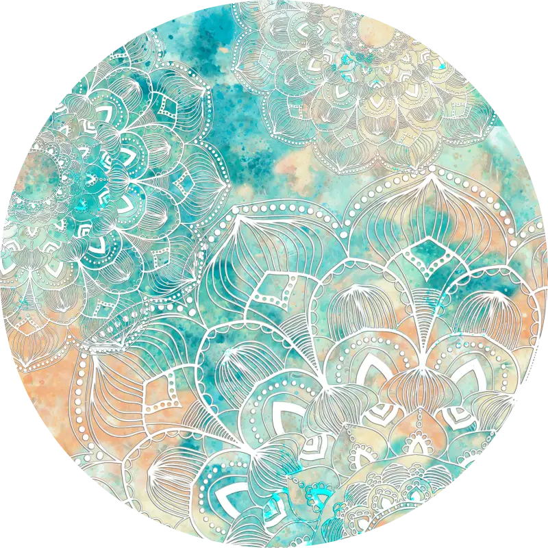 Kids Viggo Teal 5' Round Rug