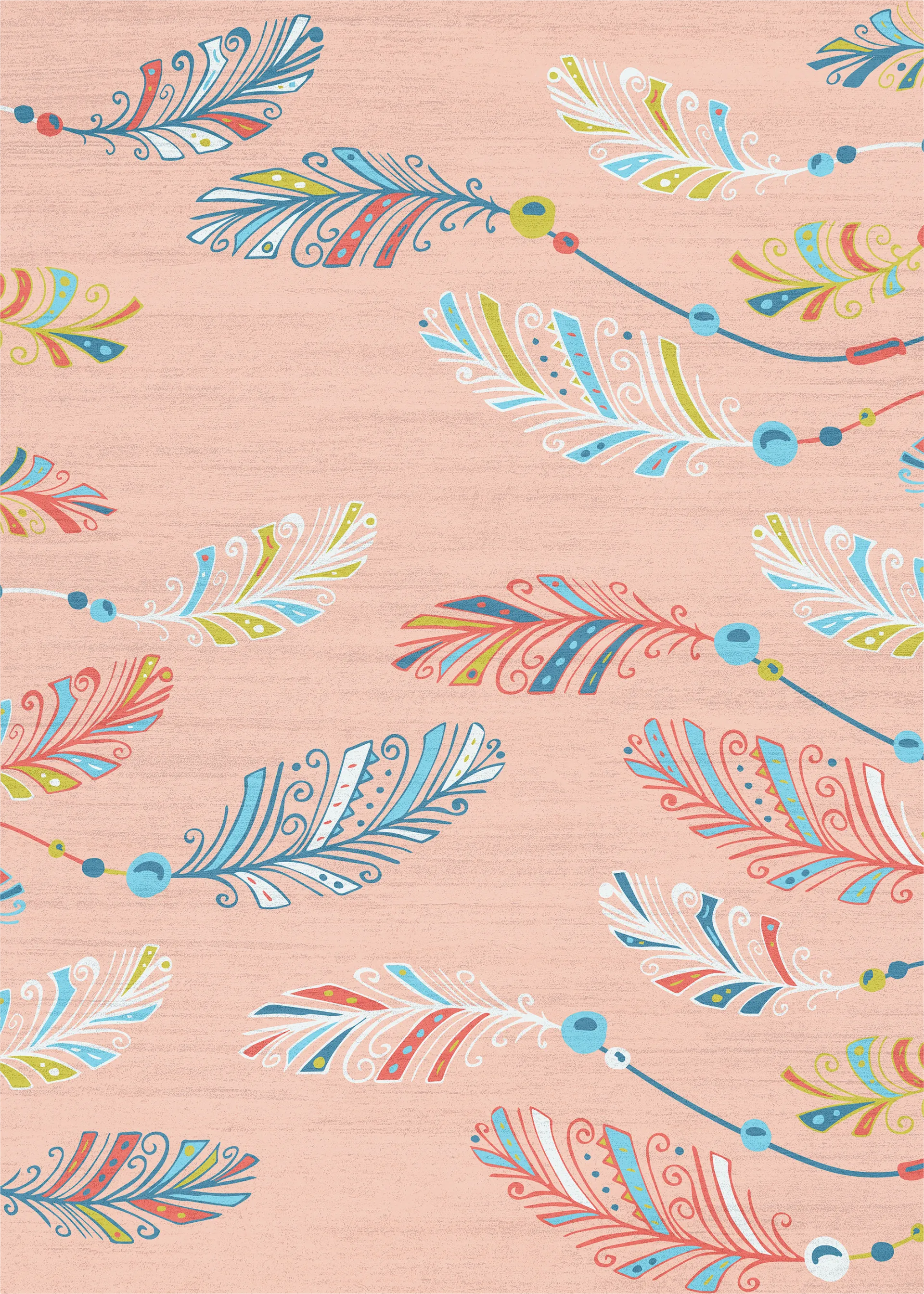 Kids Arlo Feather Pink 3'5 x 5' Rug - Image 1