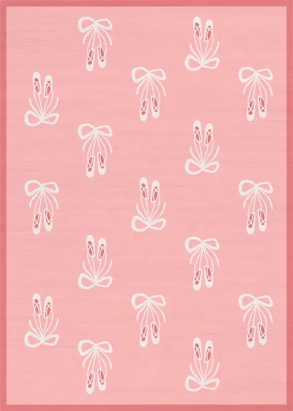 Kids Demure Bow Pink 6'6 x 9'2 Rug