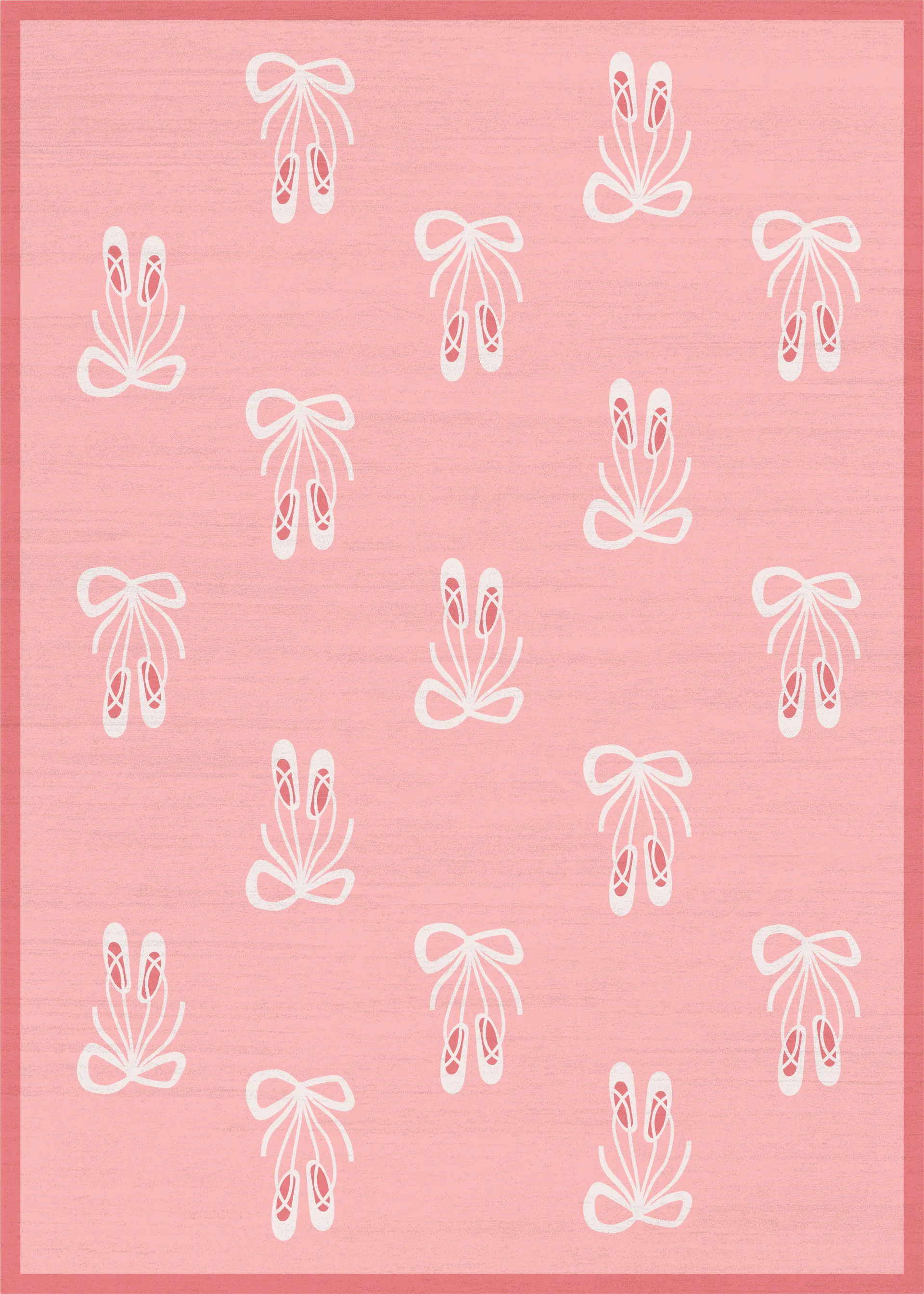 Kids Demure Bow Pink 5' x 7' Rug - Image 1