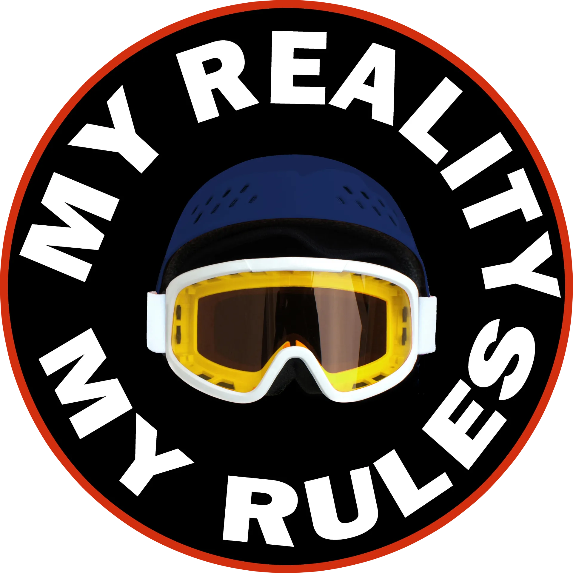 Kids Virtual Reality Navy 5' Round Rug - Image 1