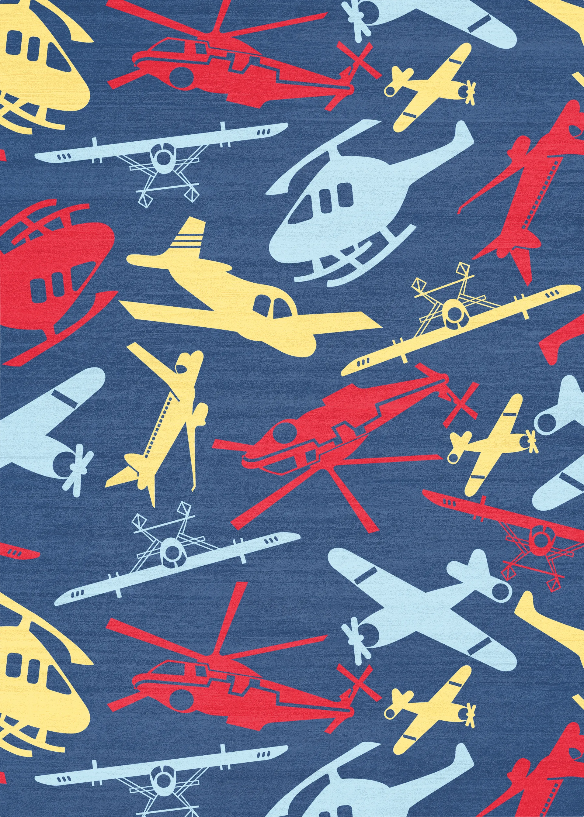 Kids Jet Set Navy 3'5 x 5' Rug - Image 1