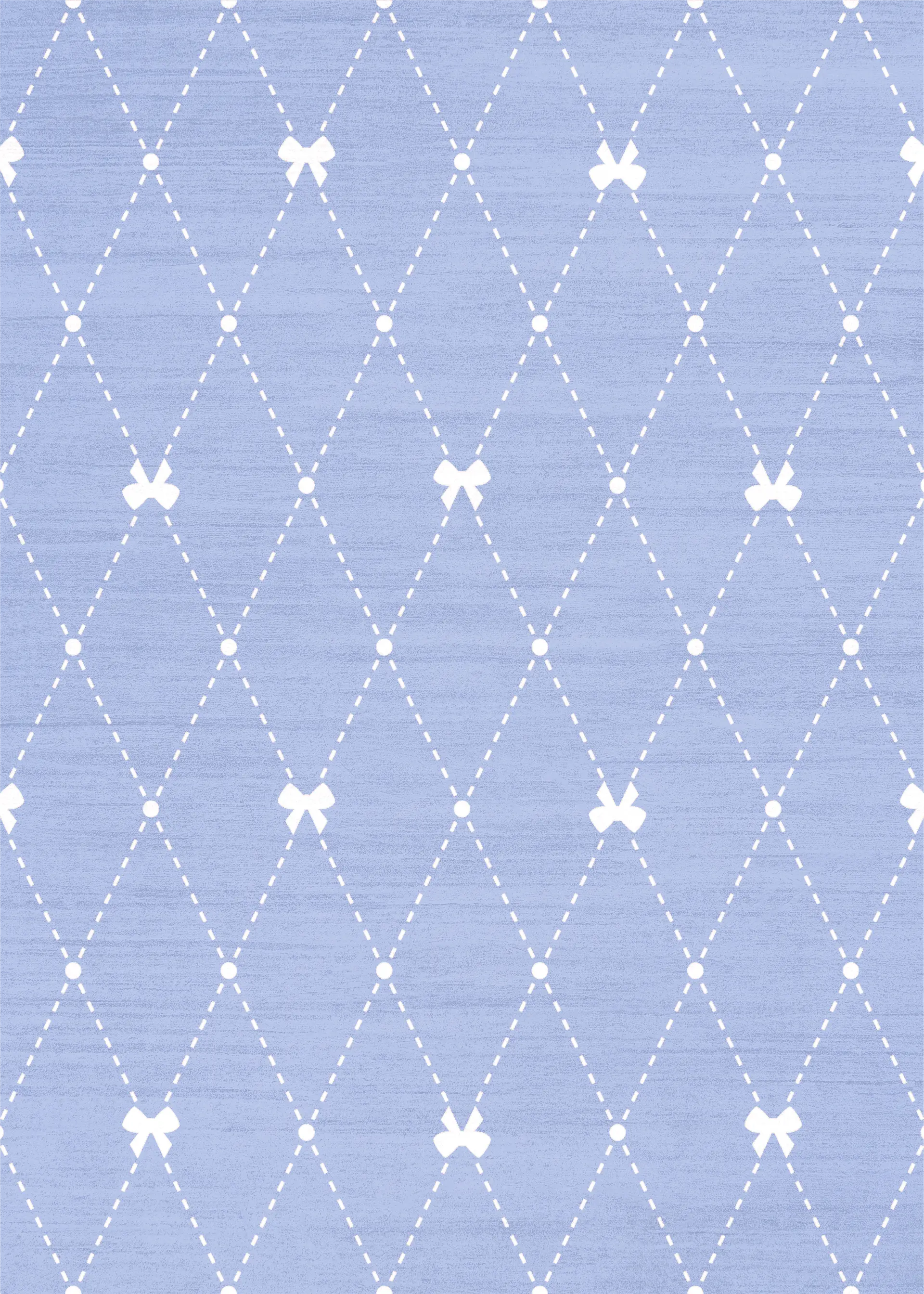 Kids Modest Bow Blue 4' x 6' Rug