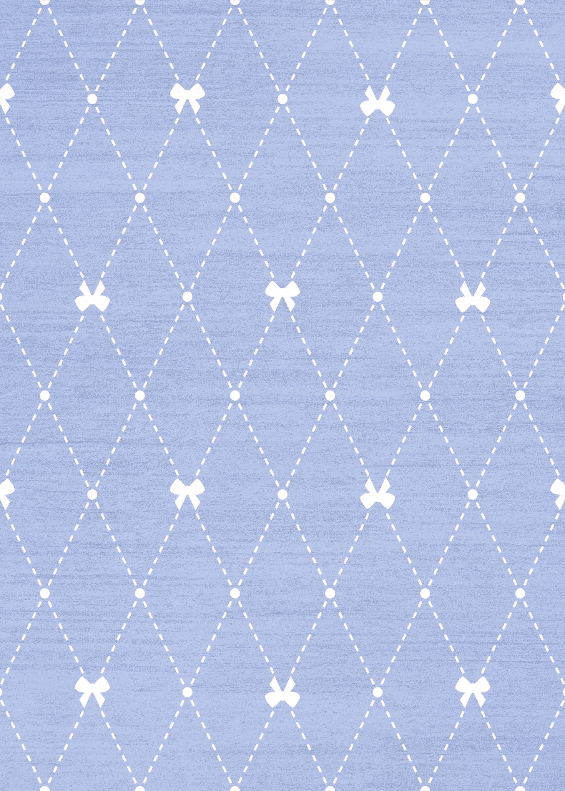 Kids Modest Bow Blue 4' x 6' Rug - Image 1