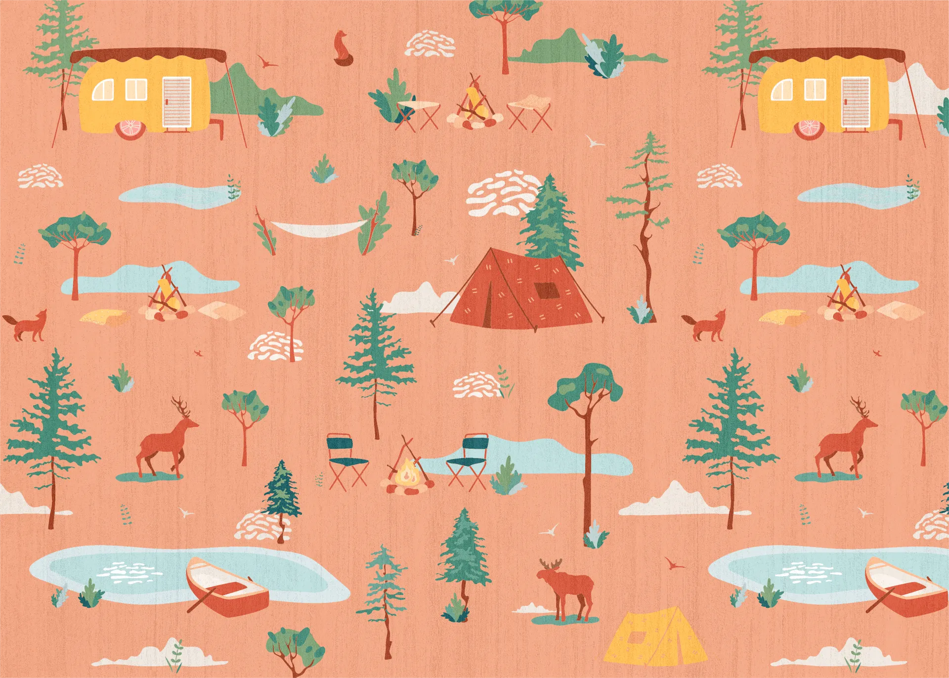 Kids Glamp Explorer Orange 3'5 x 5' Rug - Image 1