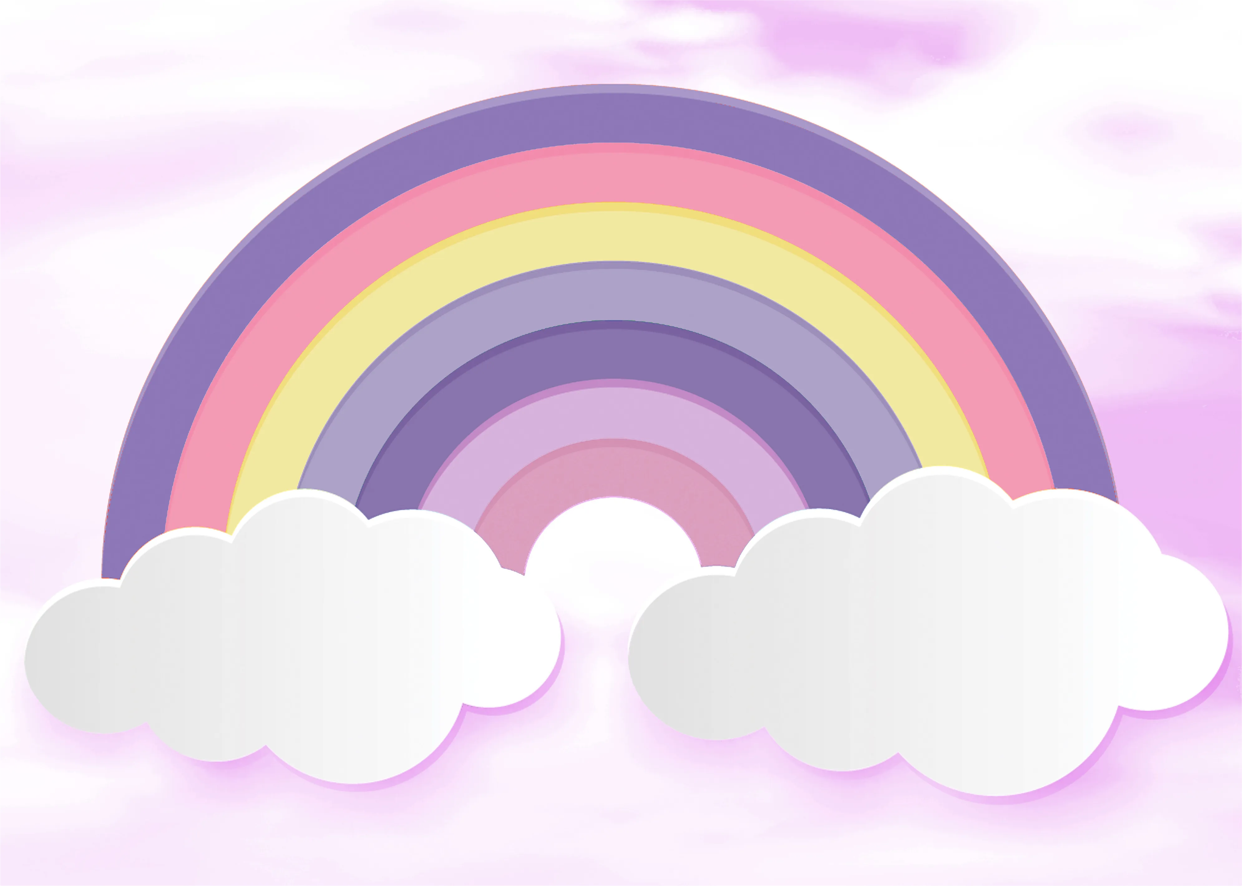 Kids Rainbow Whimsy Multi 6'6 x 9'2 Rug - Thumbnail - Image 1