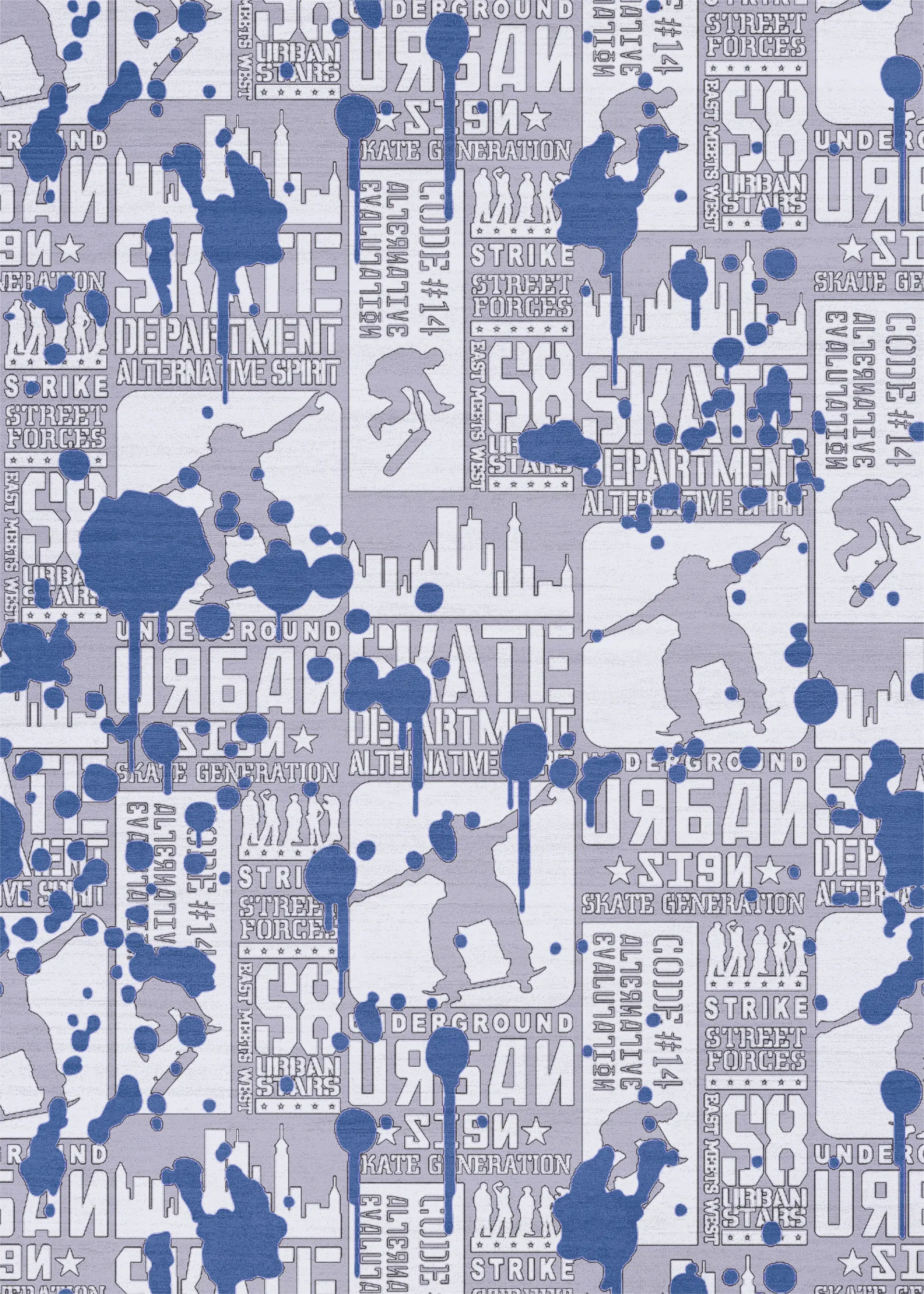 Kids Ollie Oasis Blue 5' x 7' Rug