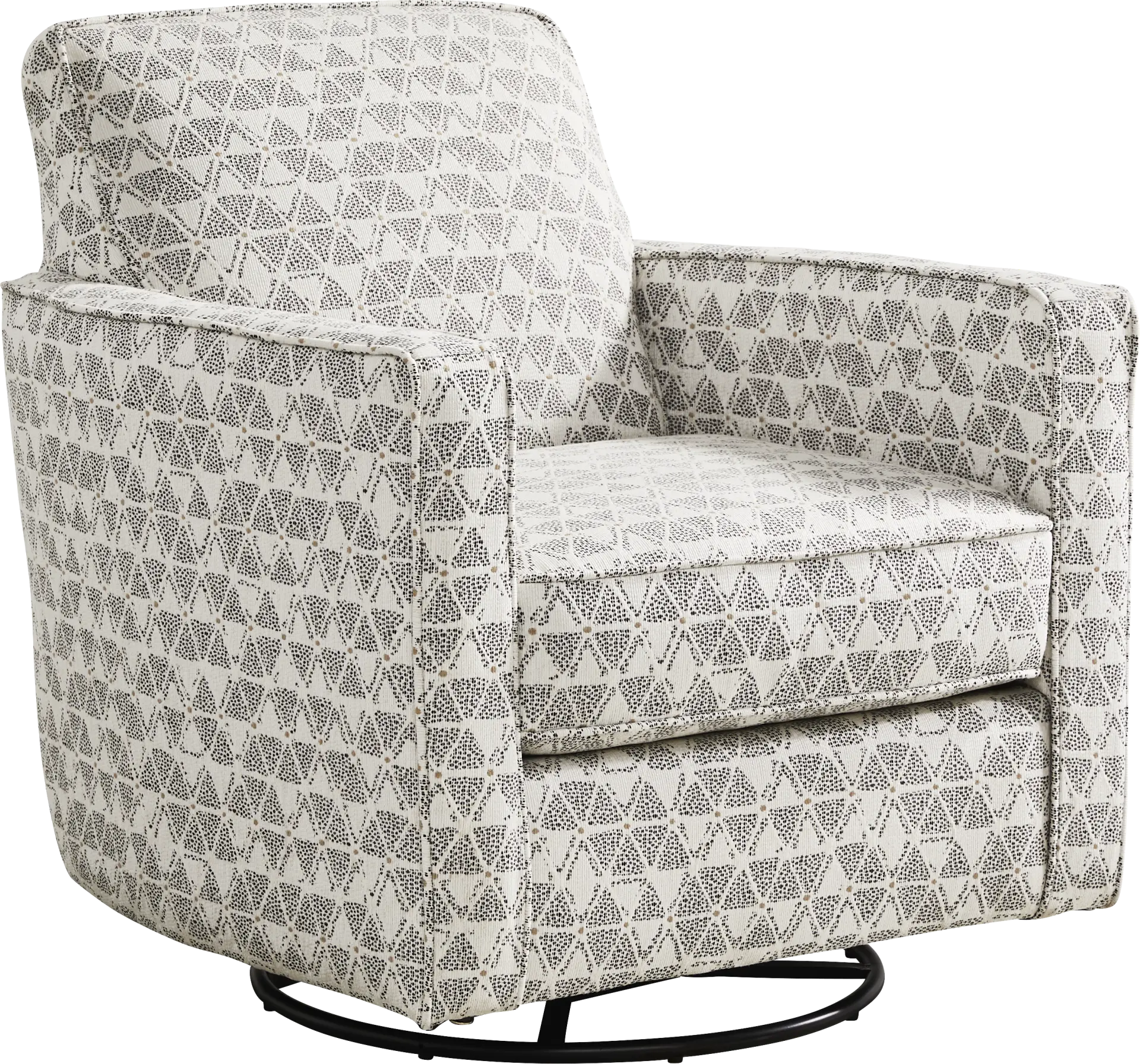 Salgado Beige Swivel Rocker Chair