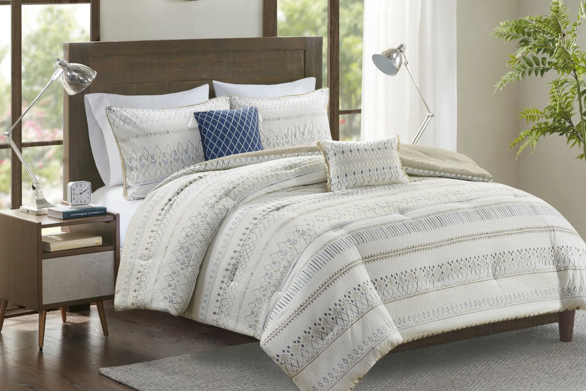 Shofner Taupe 5 Pc King/California King Comforter Set - Image 2