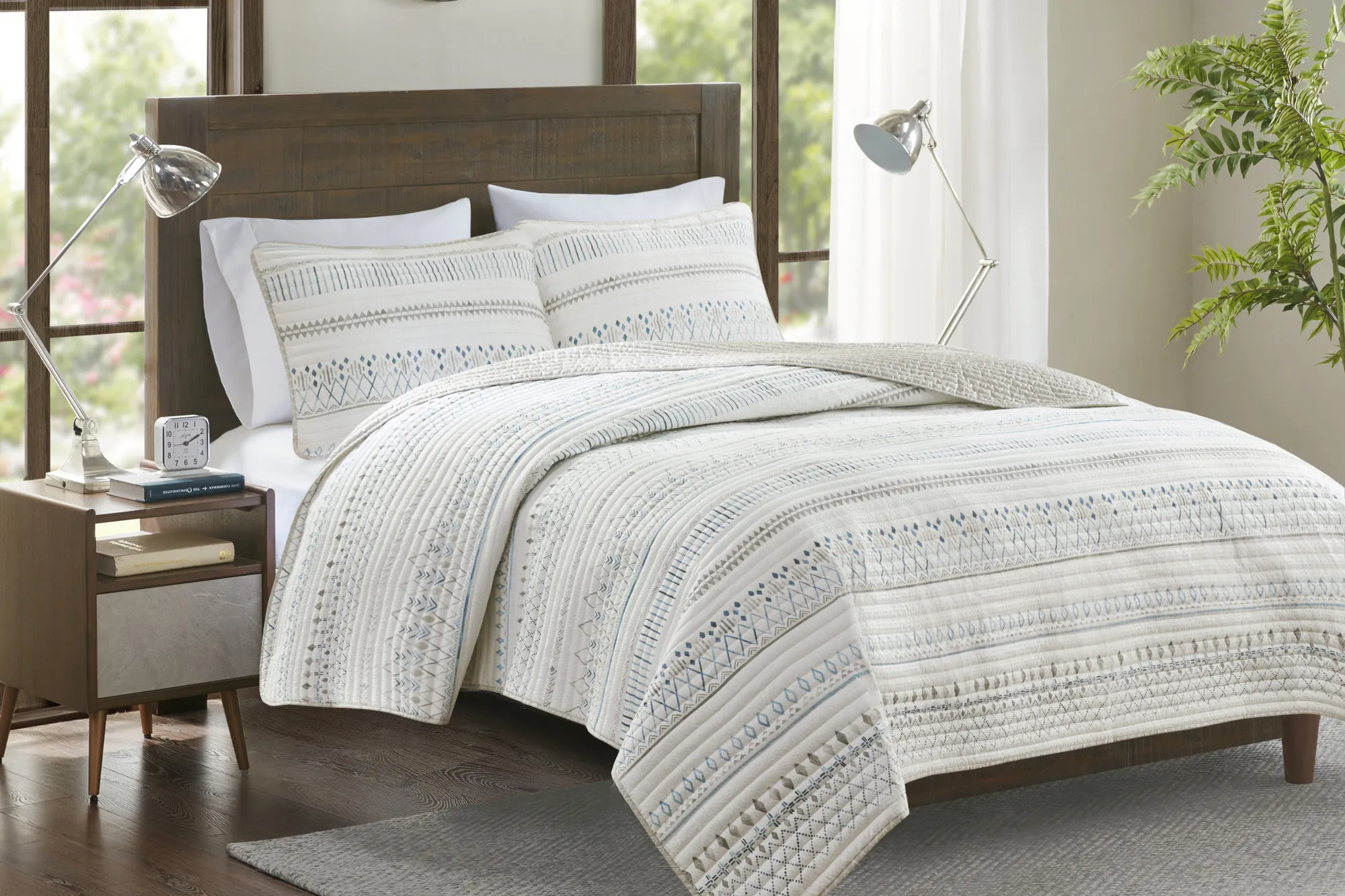 Shofner Taupe 3 Pc King/California King Quilt Set - Thumbnail - Image 2