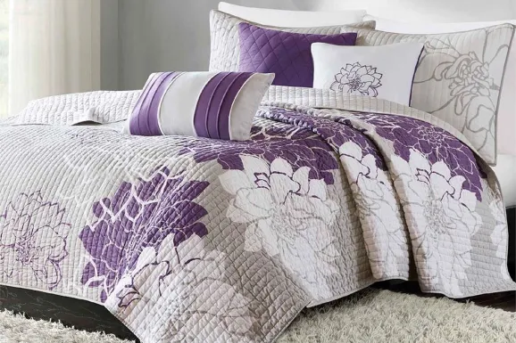 Heslep Purple 6 Pc King/California King Quilt Set