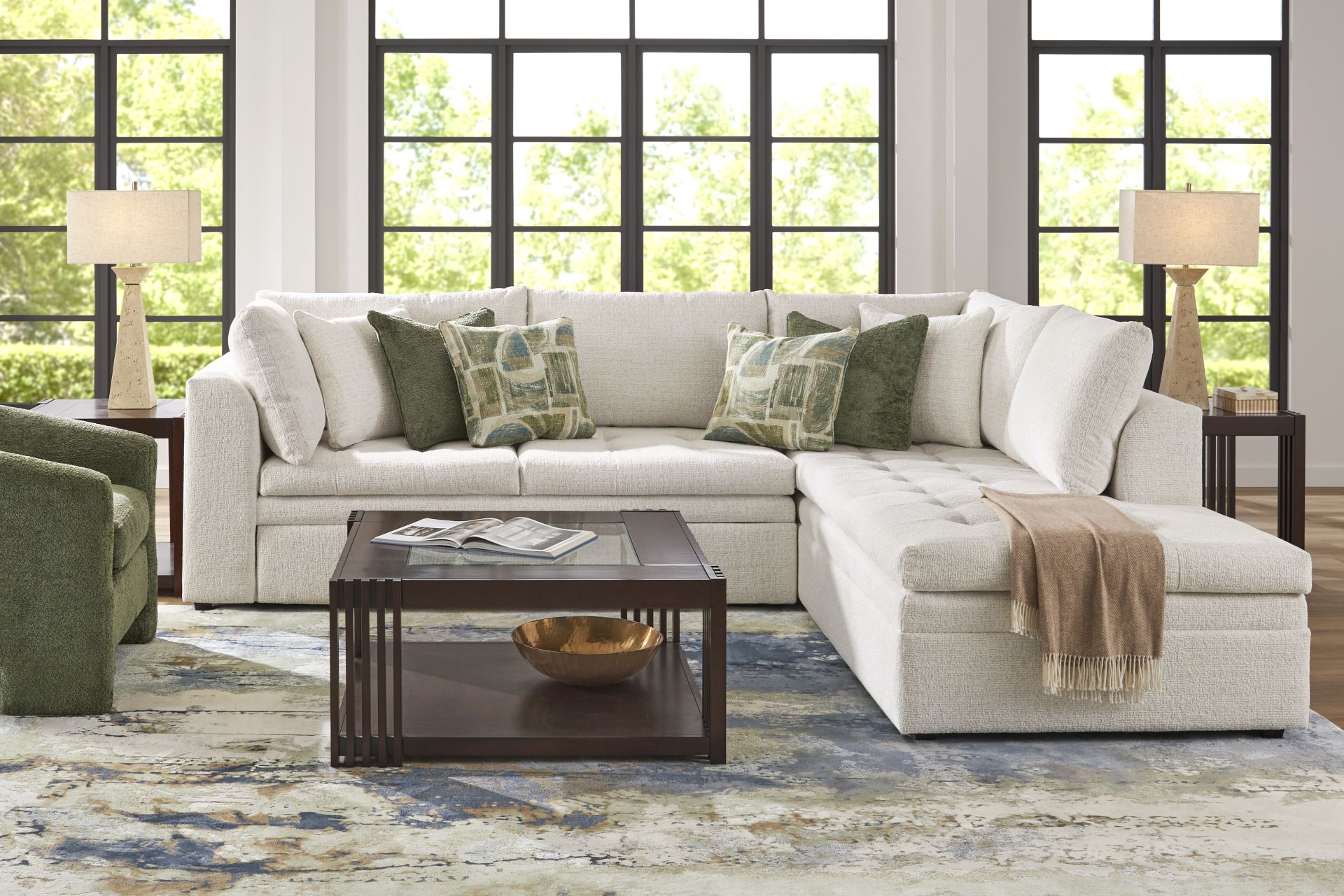 Sheridan Place Off-White 2 Pc Sleeper Sectional - Image 2