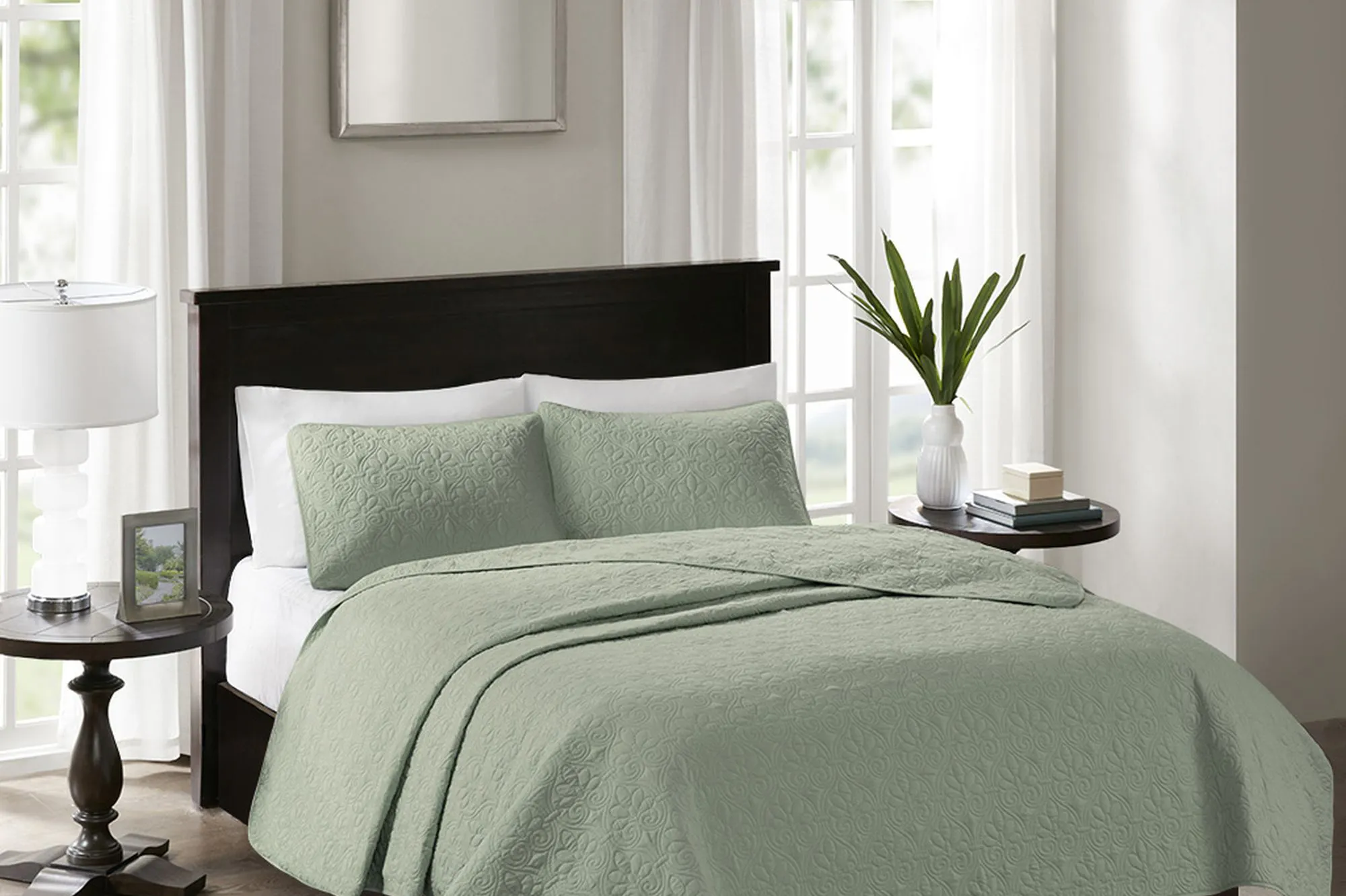 Toyah Seafoam Green 3 Pc Twin/Twin XL Quilt Set - Thumbnail - Image 2