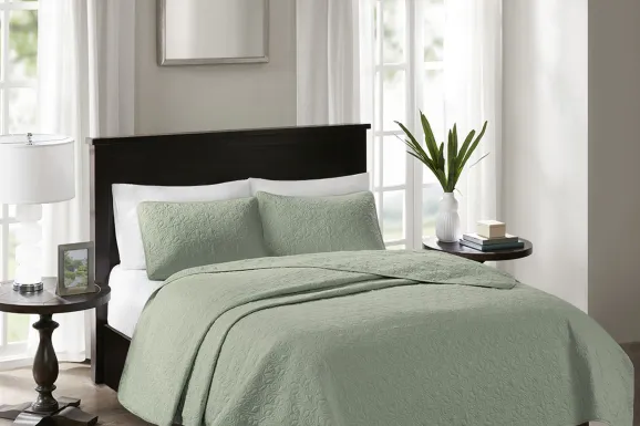 Toyah Seafoam Green 3 Pc Twin/Twin XL Quilt Set