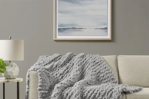 Altstatten Gray Throw Blanket