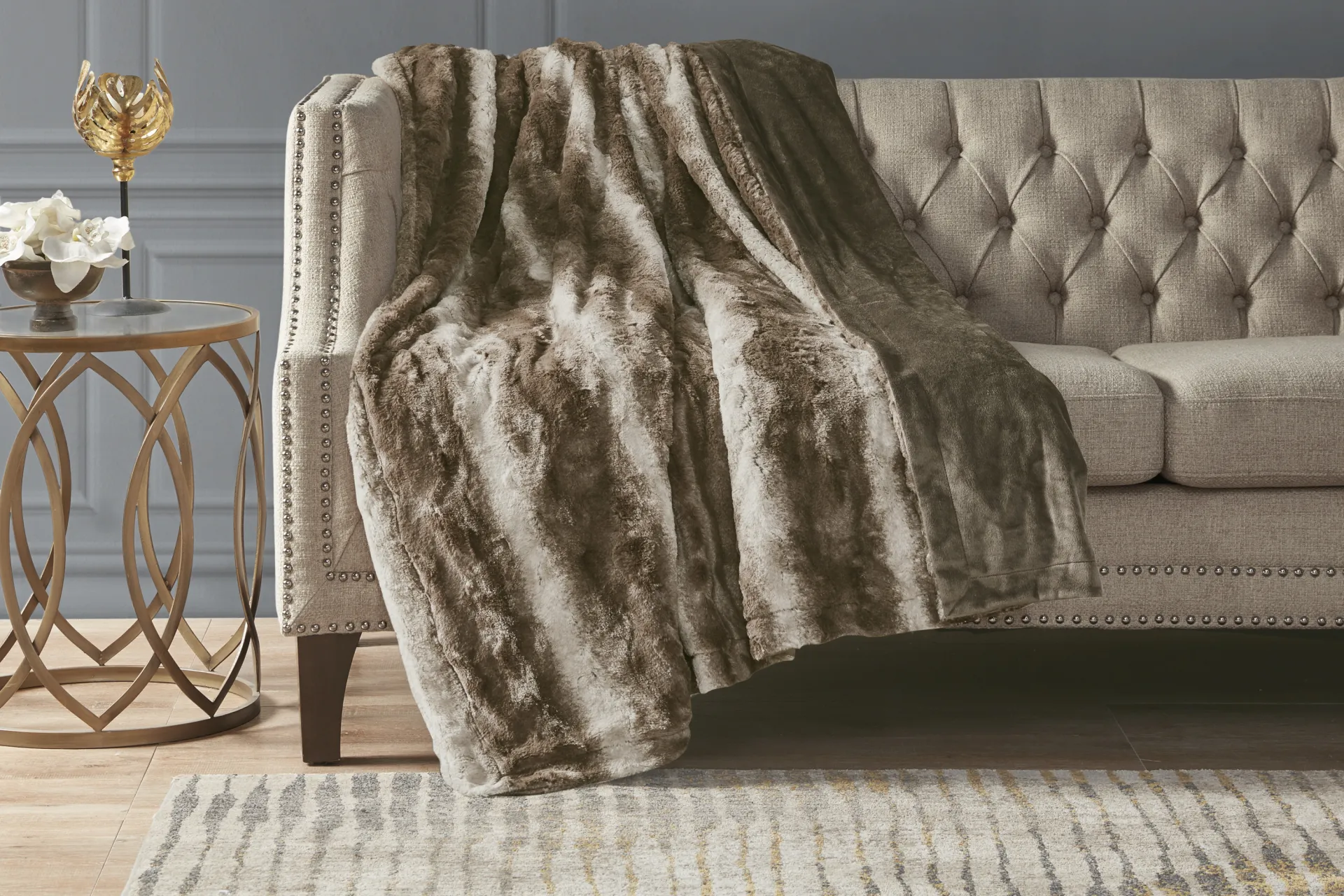 Bregenz Brown Throw Blanket - Image 2