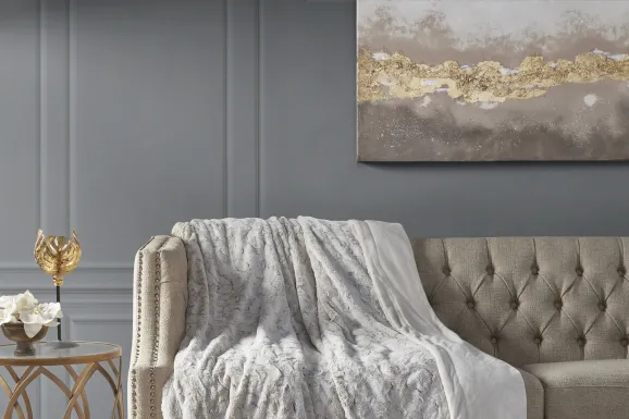 Bregenz Off-White Throw Blanket