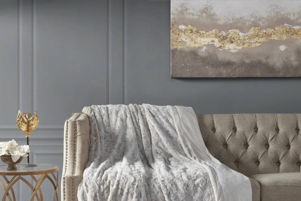 Bregenz Off-White Throw Blanket