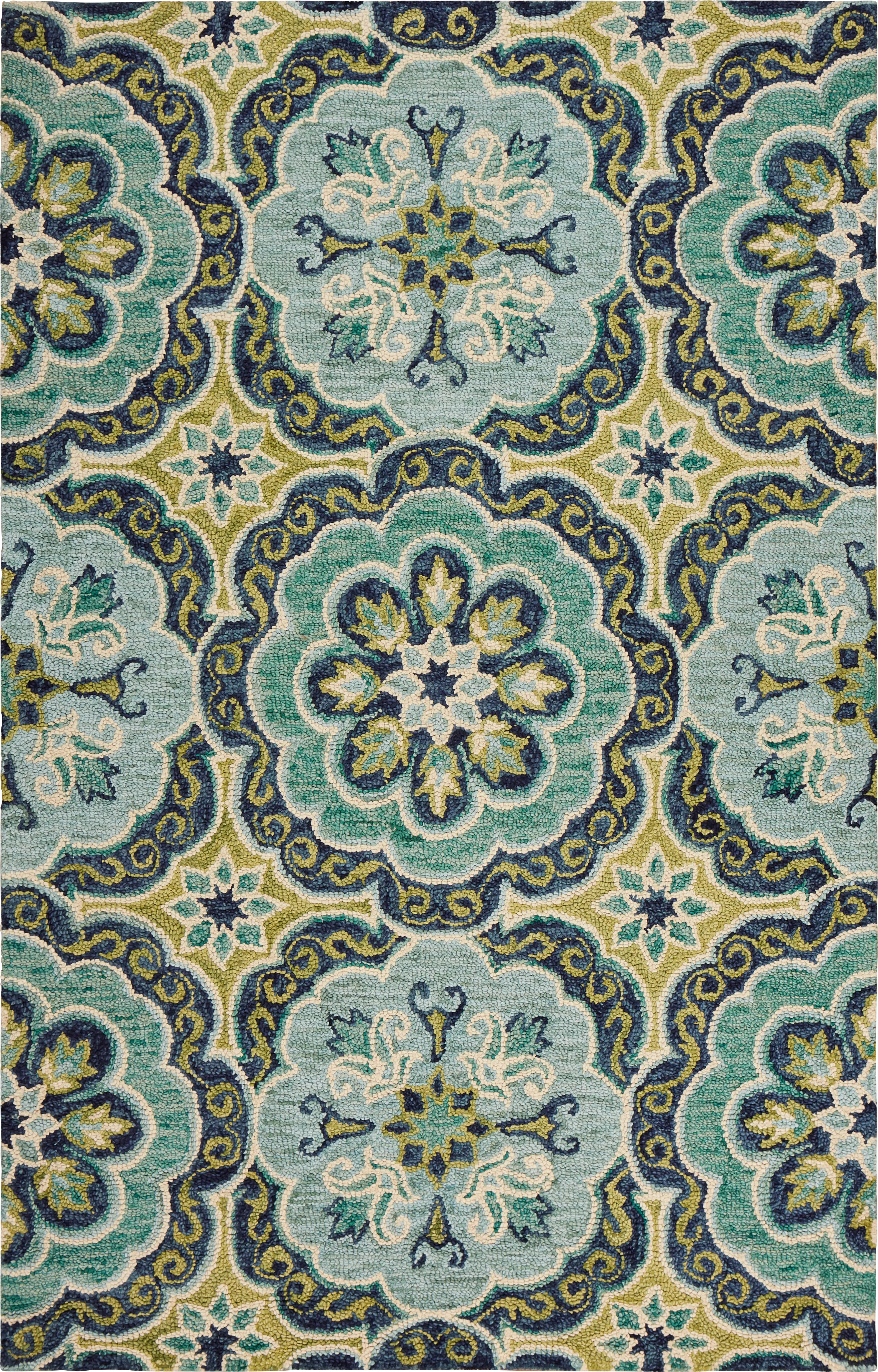 Greeva Blue 7'9 x 9'9 Rug - Thumbnail - Image 1