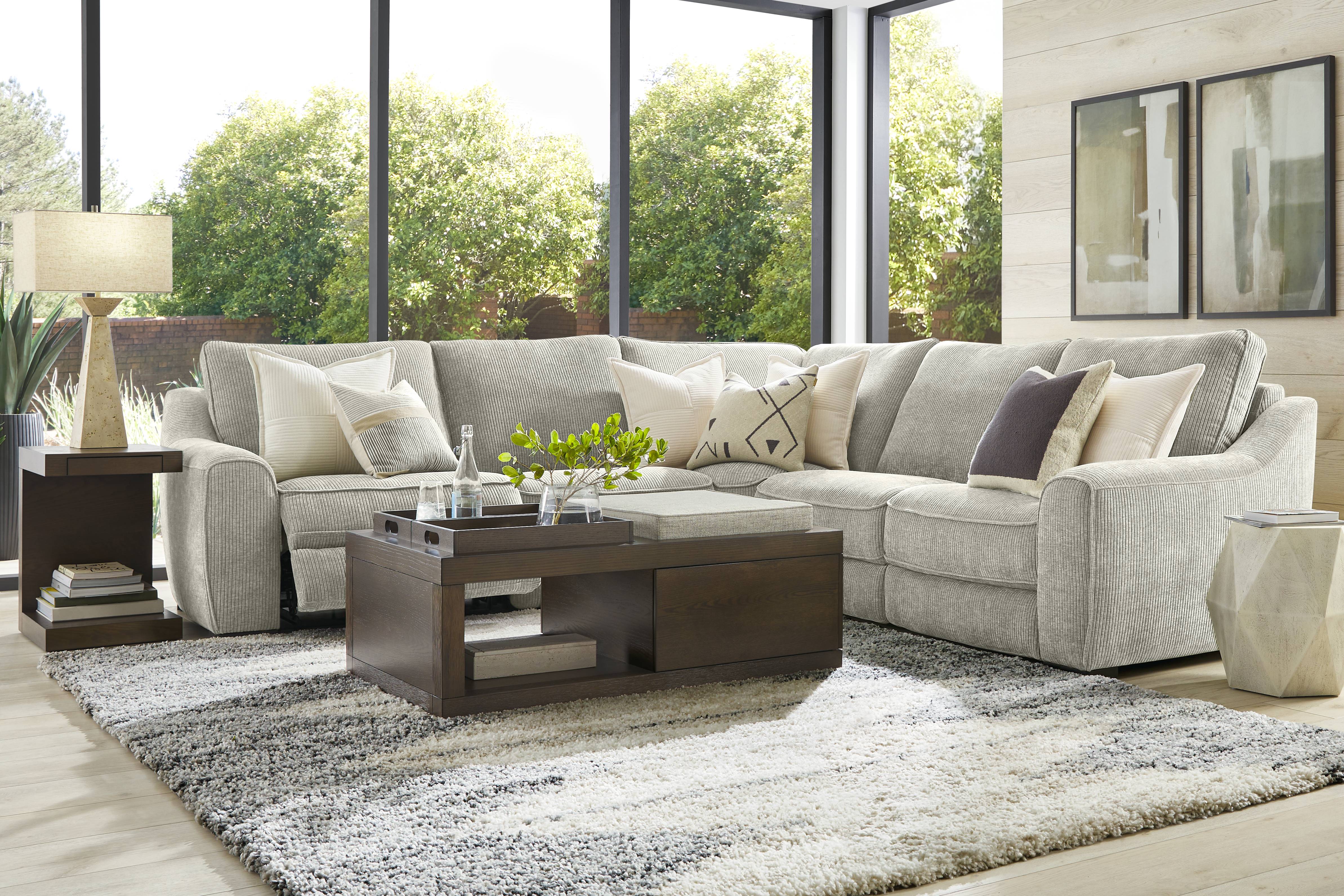 Somerset Gray 5 Pc Dual Power Reclining Sectional - Thumbnail - Image 2