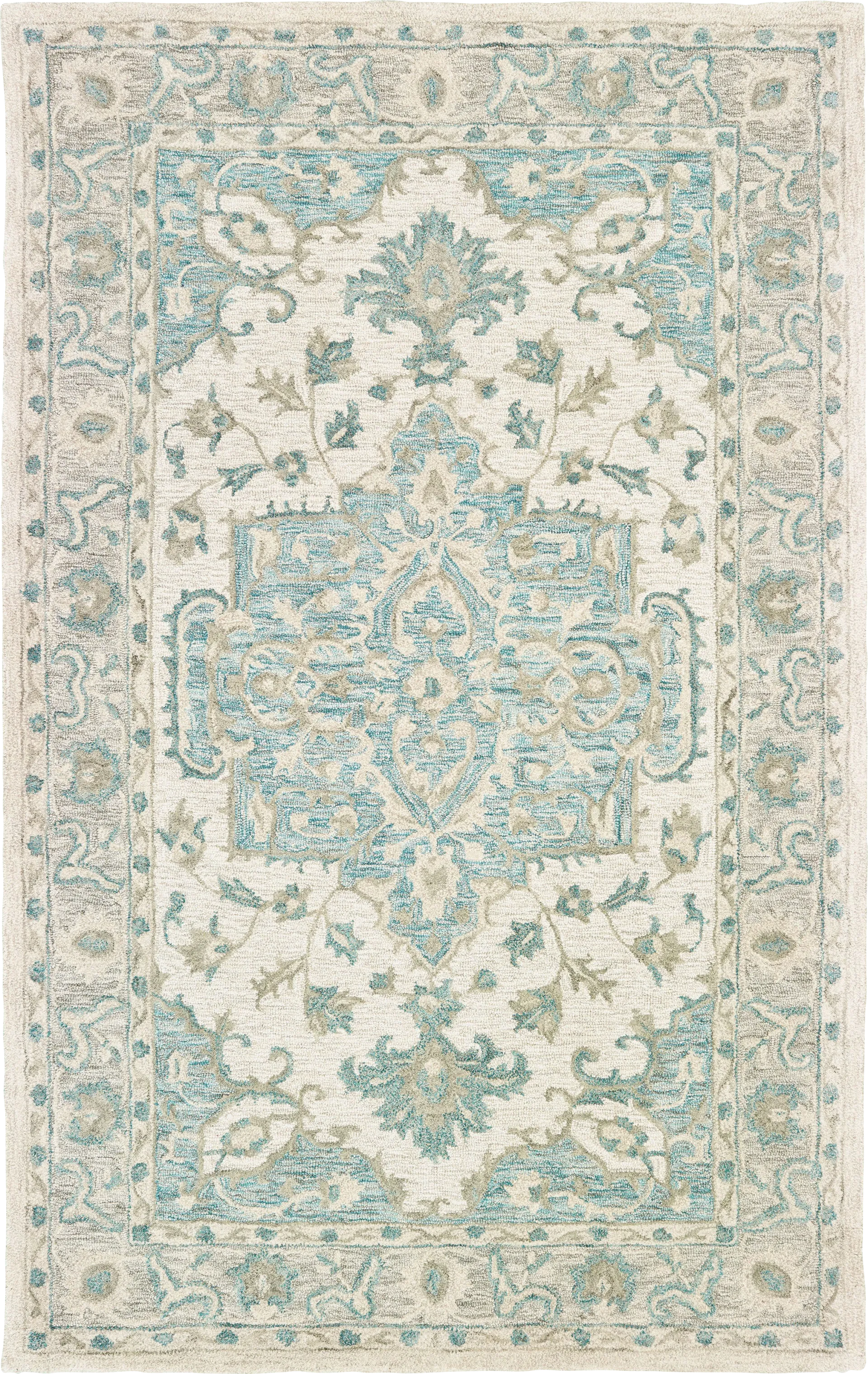 Libena Teal 7'9 x 9'9 Rug - Image 1