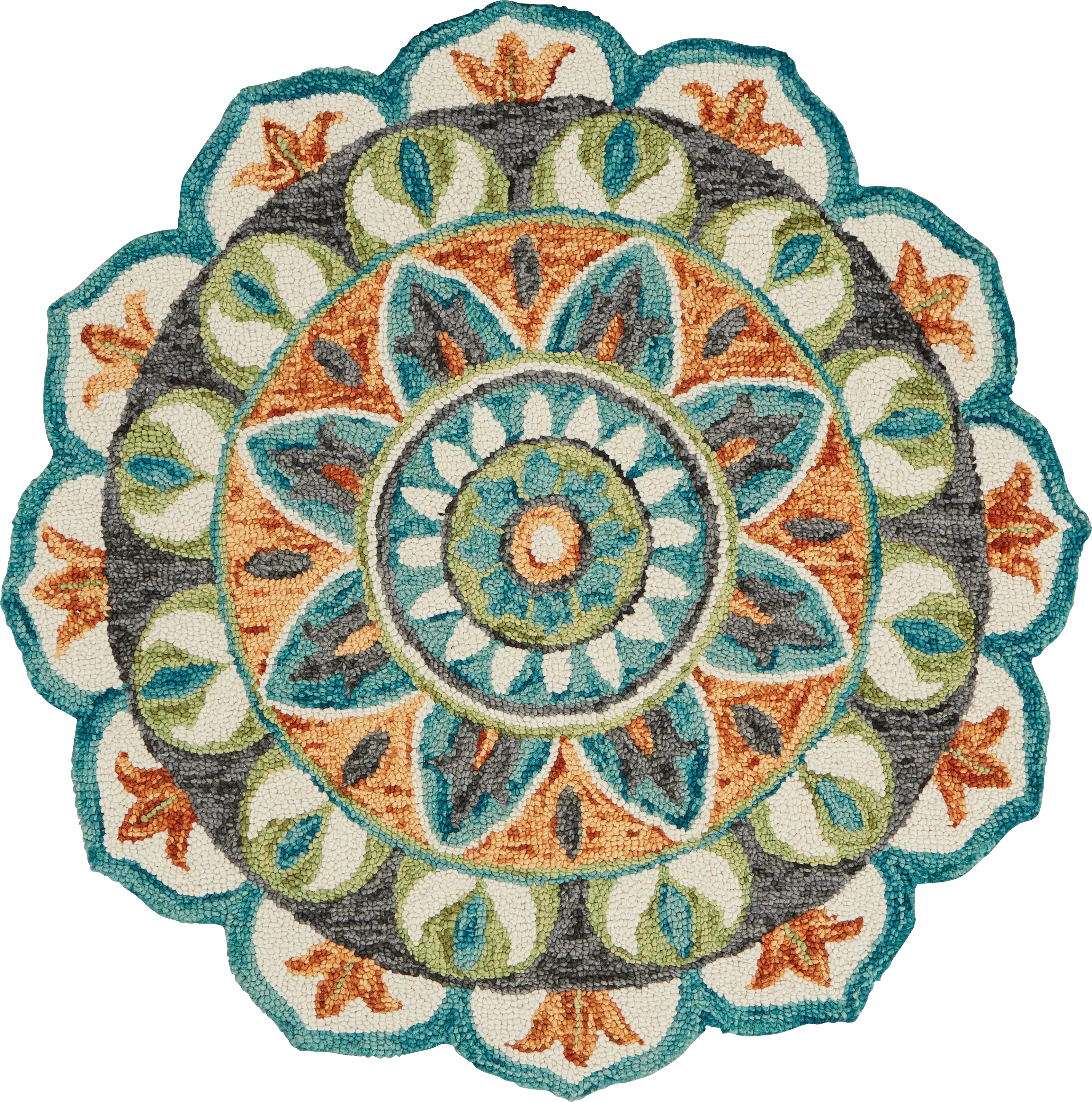 Haben Orange 6' Round Rug - Thumbnail - Image 1