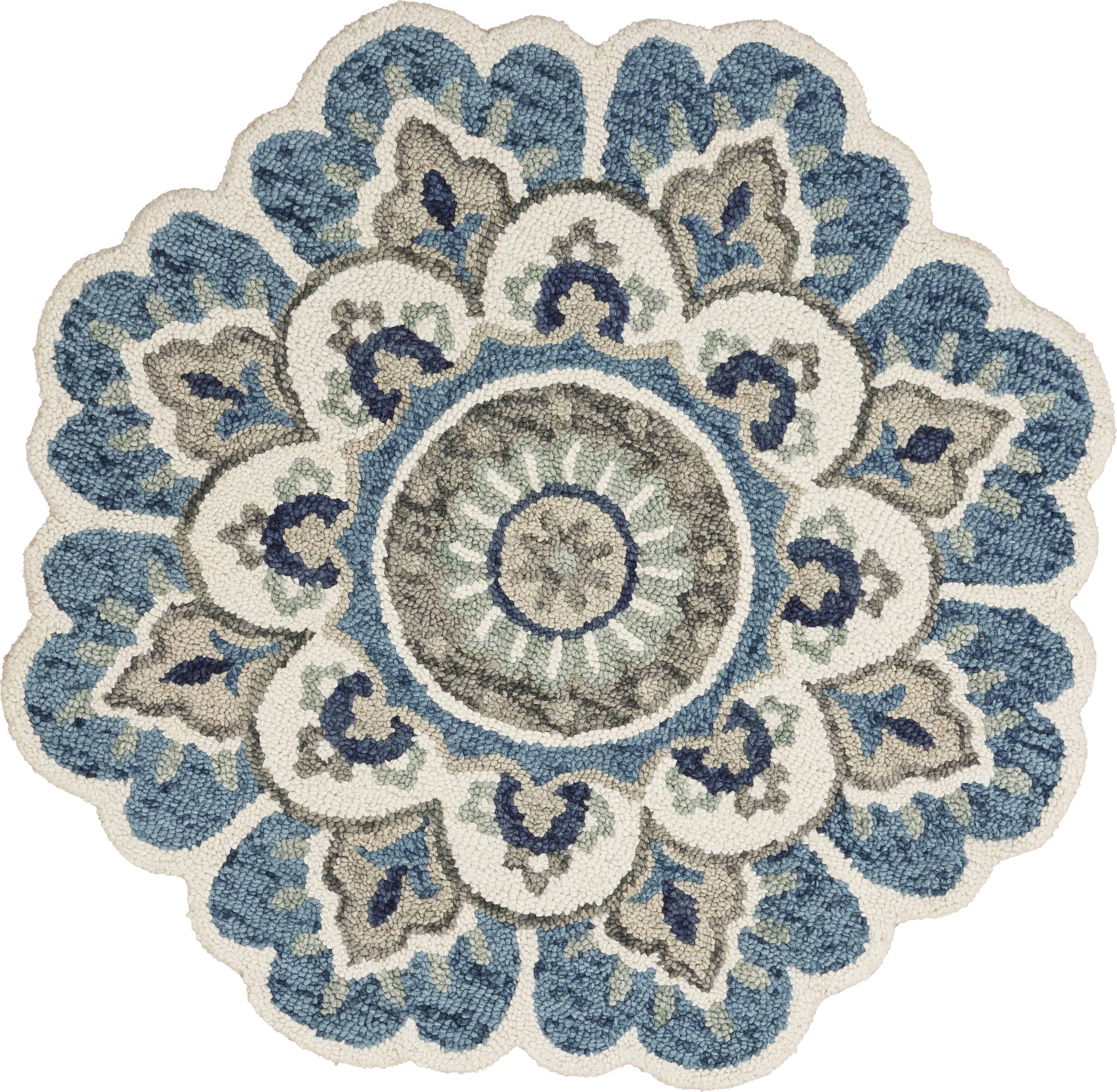 Ariam Blue 5' Round Rug - Thumbnail - Image 1