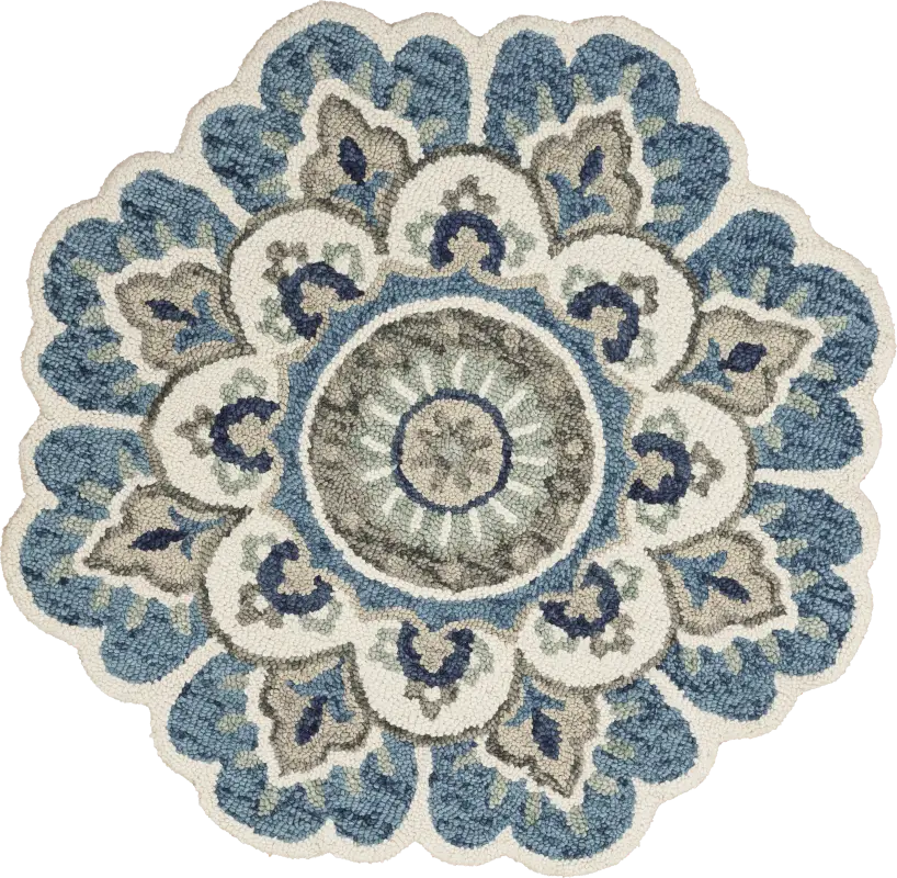 Ariam Blue 6' Round Rug