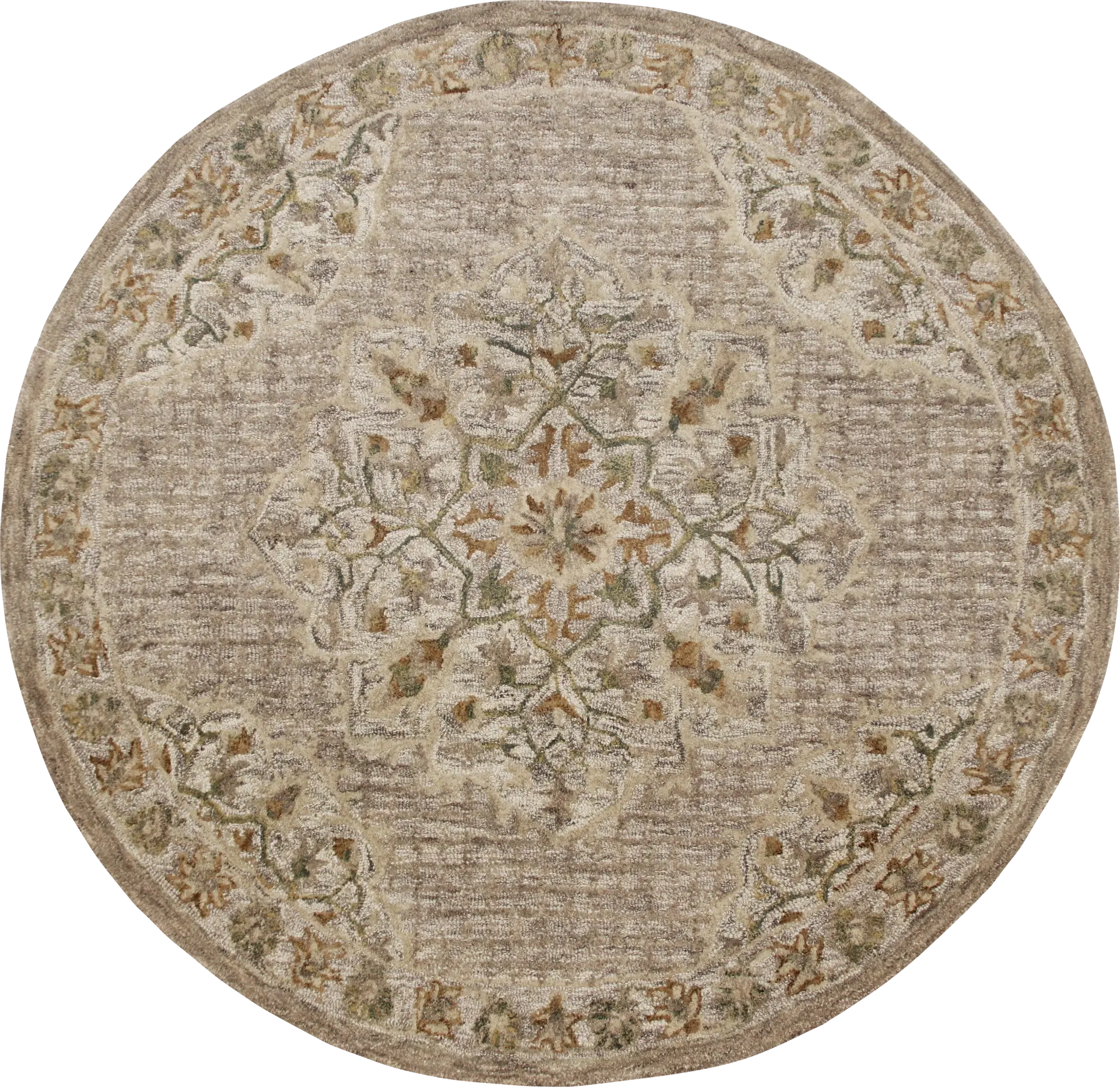 Wundar Beige 6' Round Rug