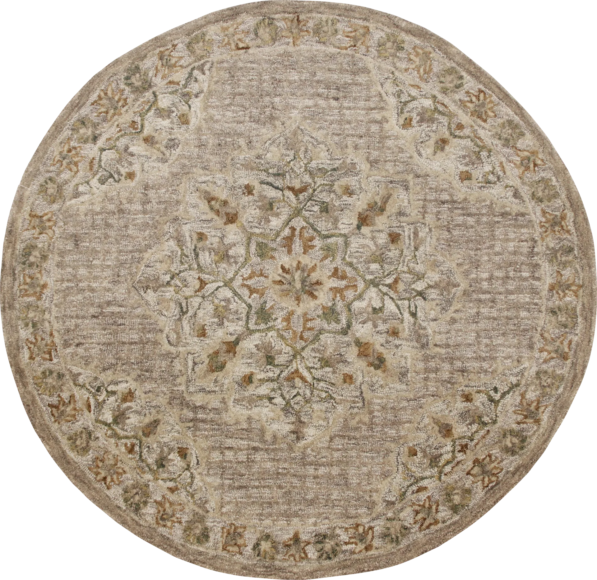 Wundar Beige 6' Round Rug - Image 1