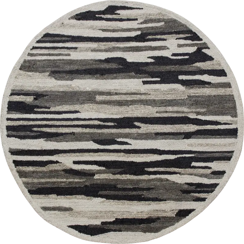 Keren Gray 4' Round Rug