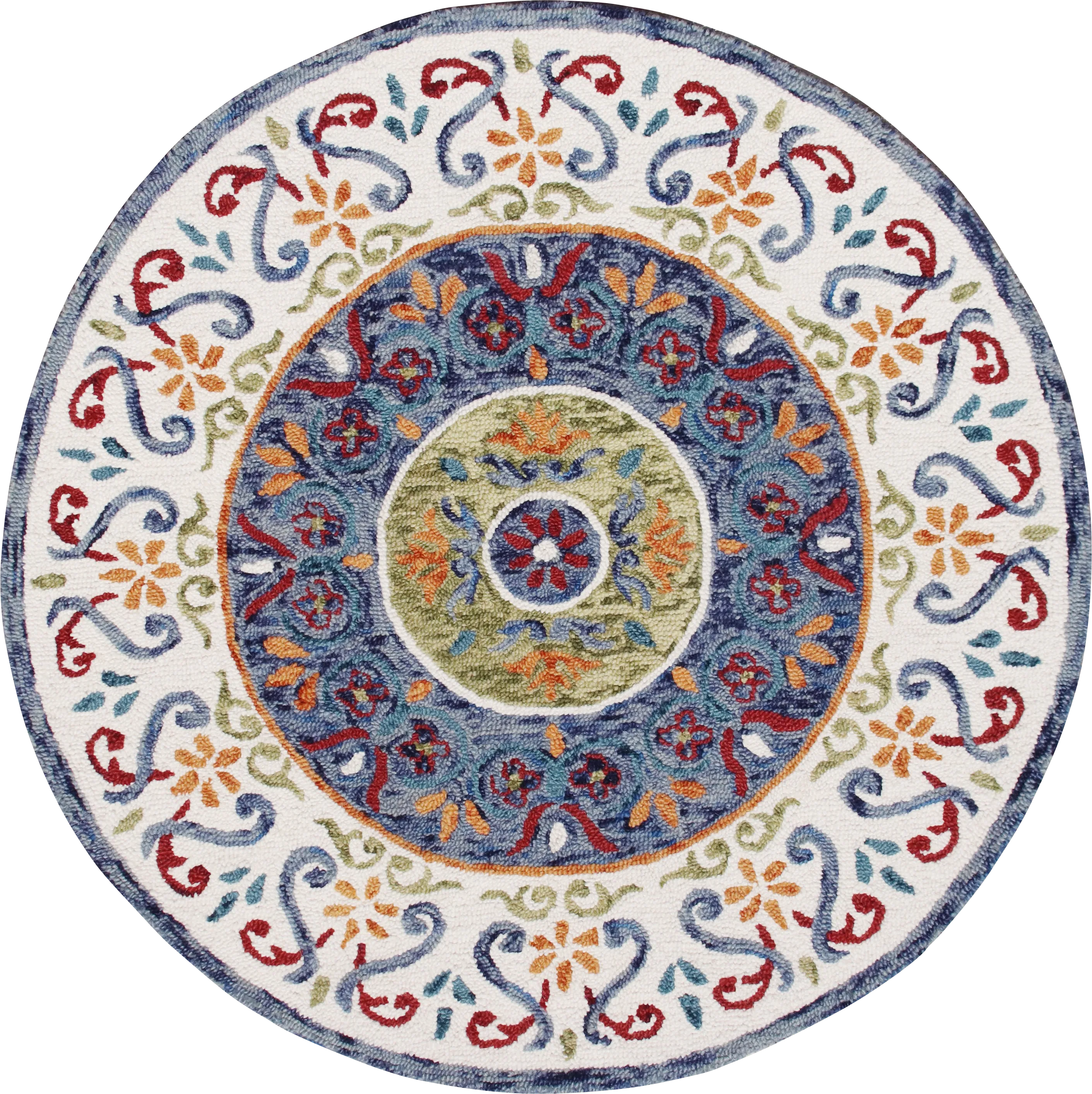 Ayanka Ivory 4' Round Rug - Thumbnail - Image 1