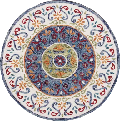 Ayanka Ivory 6' Round Rug