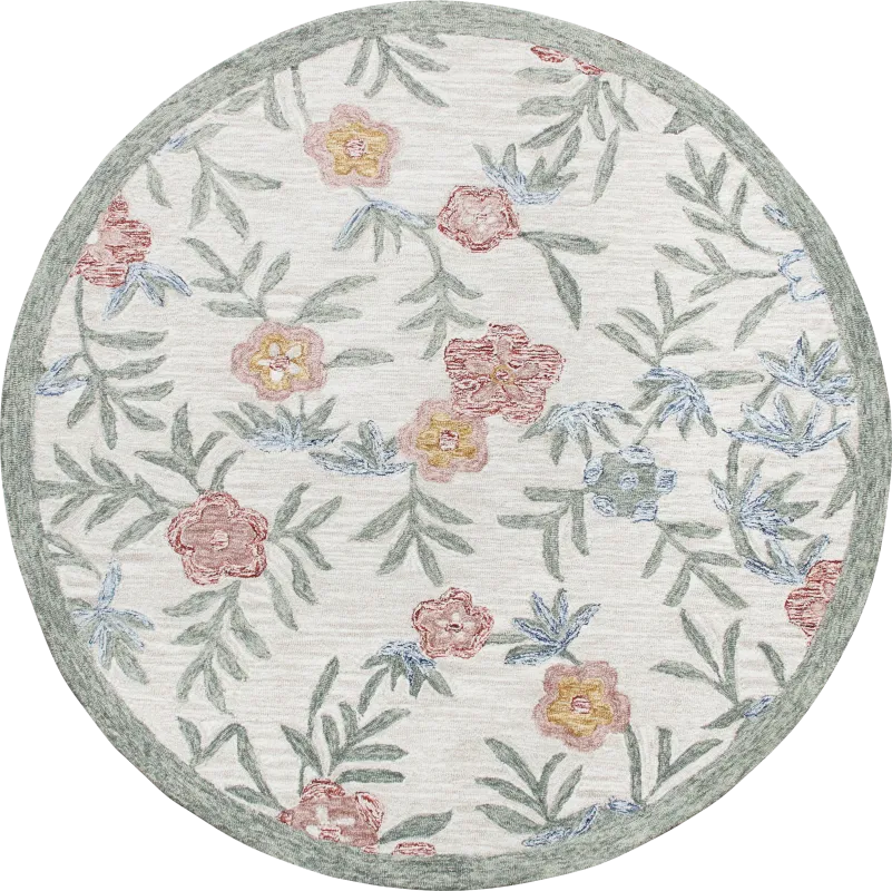 Lilybead Pink 4' Round Rug