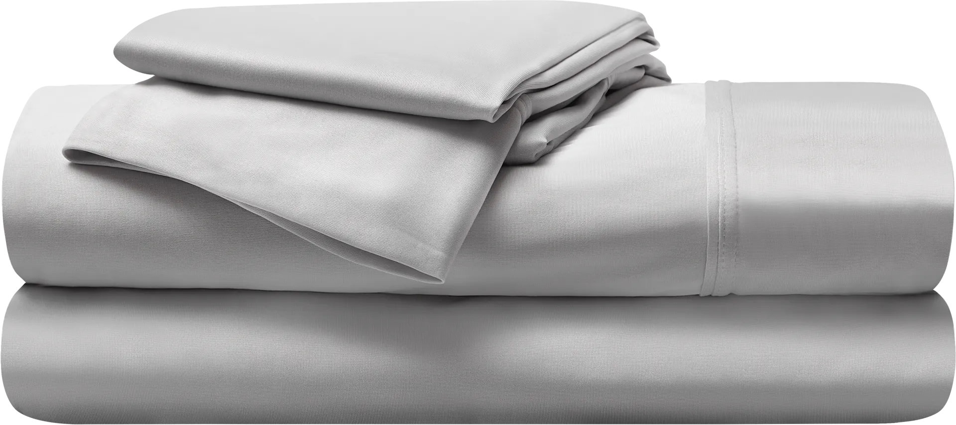 Bedgear Dri-Tec Light Gray 4 Pc Split Head Queen Bed Sheet Set - Image 1