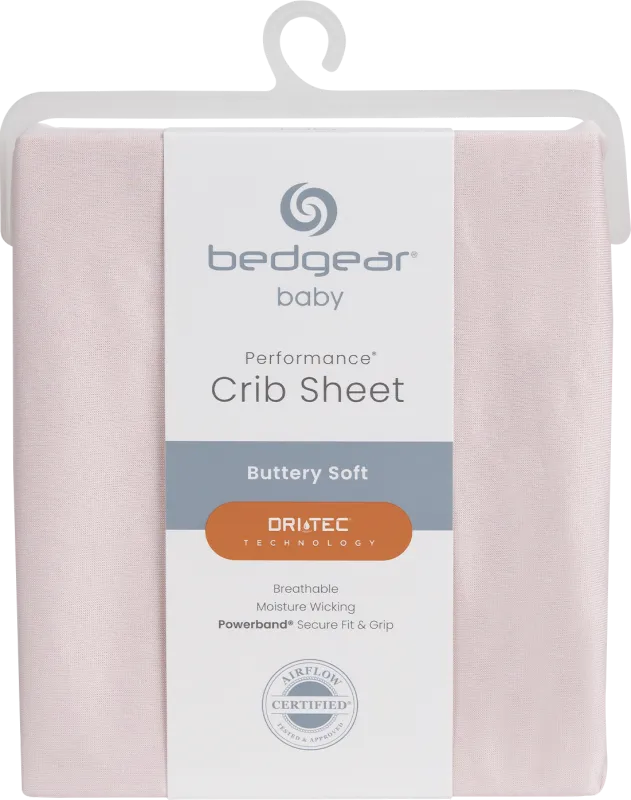 Bedgear Dri-Tec Light Pink Crib Bed Sheet
