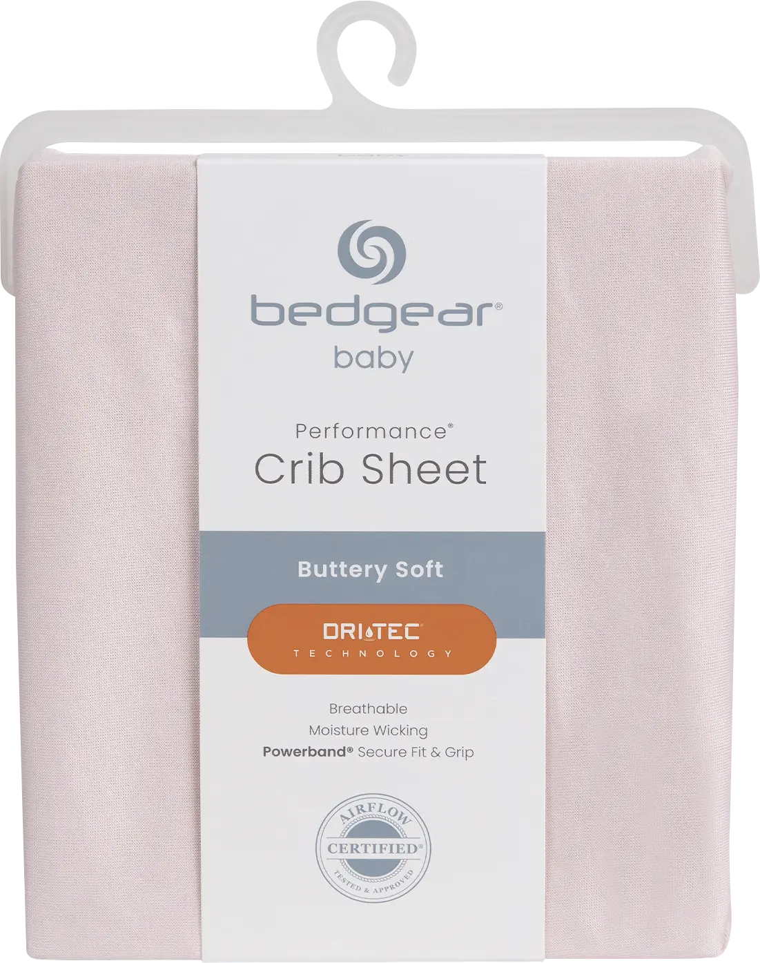 Bedgear Dri-Tec Light Pink Crib Bed Sheet