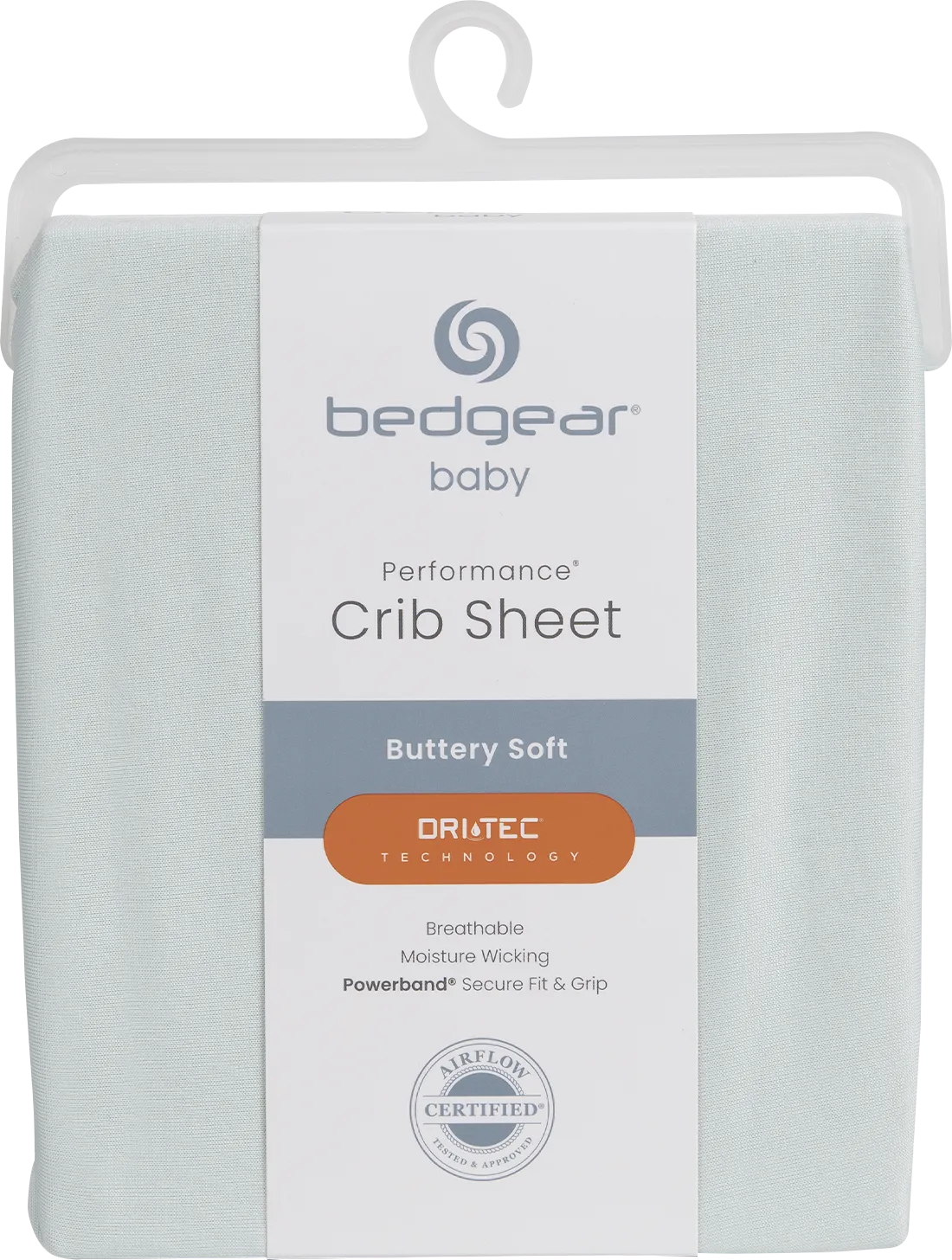 Bedgear Dri-Tec Light Green Crib Bed Sheet - Thumbnail - Image 1