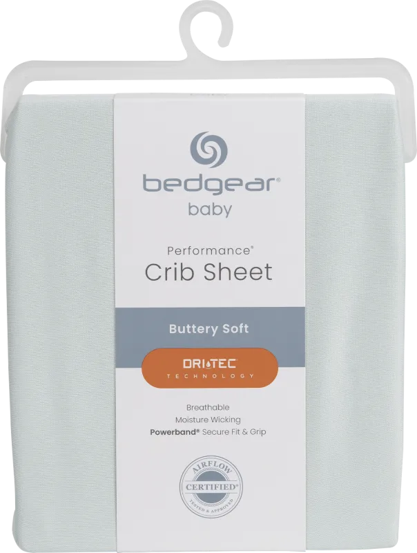 Bedgear Dri-Tec Light Green Crib Bed Sheet