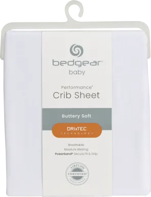 Bedgear Dri-Tec Bright White Crib Bed Sheet