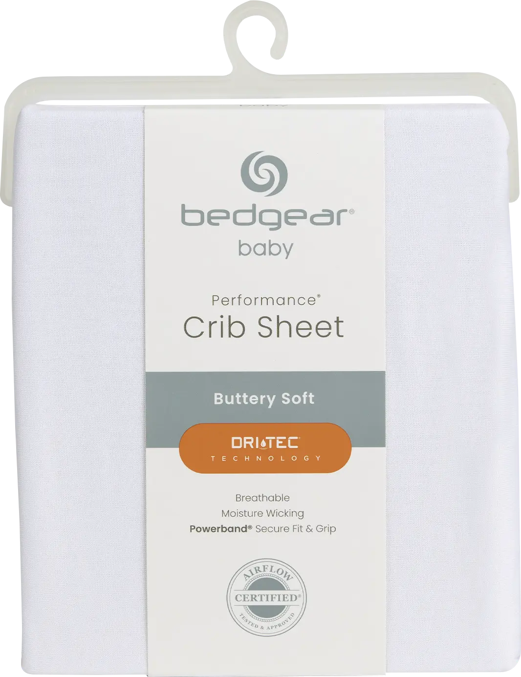 Bedgear Dri-Tec Bright White Crib Bed Sheet