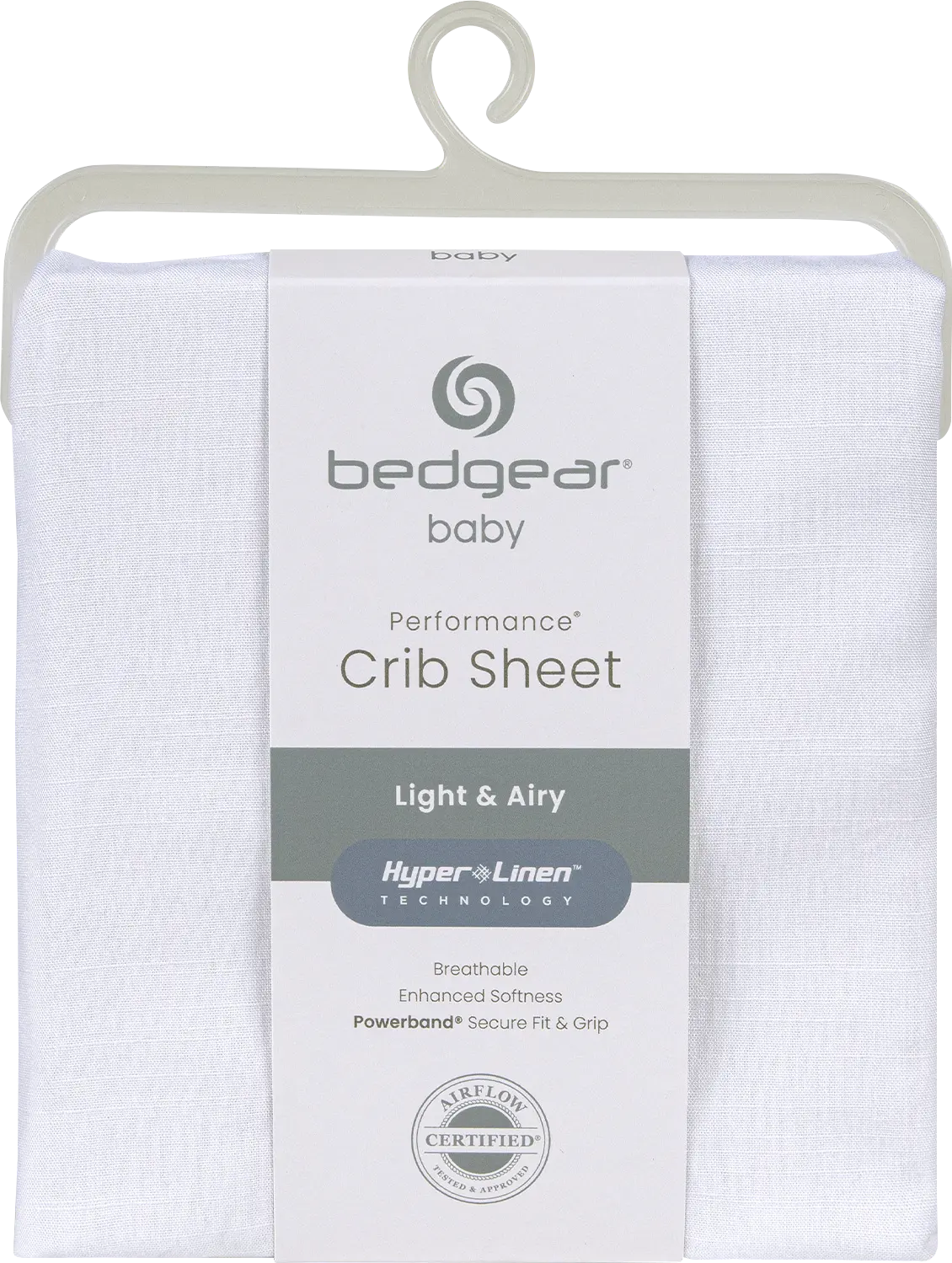 Bedgear Hyper-Linen Bright White Crib Bed Sheet