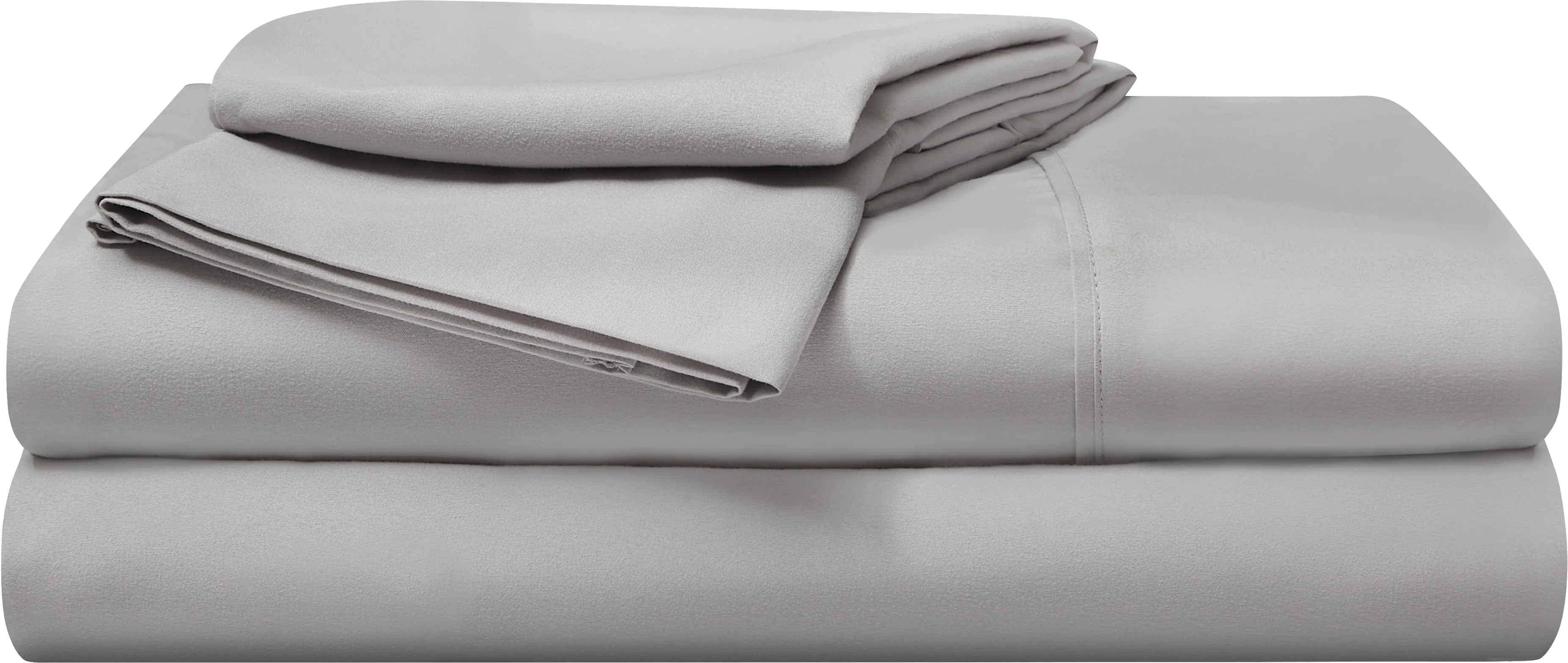 Bedgear Basic Light Gray 4 Pc California King Bed Sheet Set - Thumbnail - Image 1