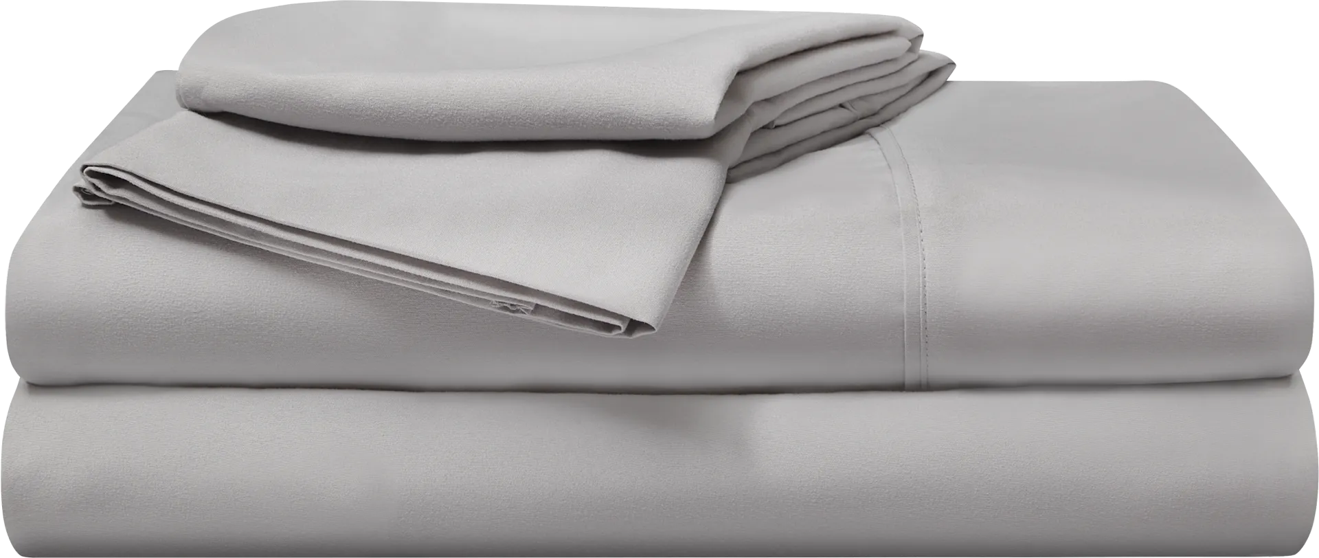 Bedgear Basic Light Gray 4 Pc California King Bed Sheet Set - Image 1