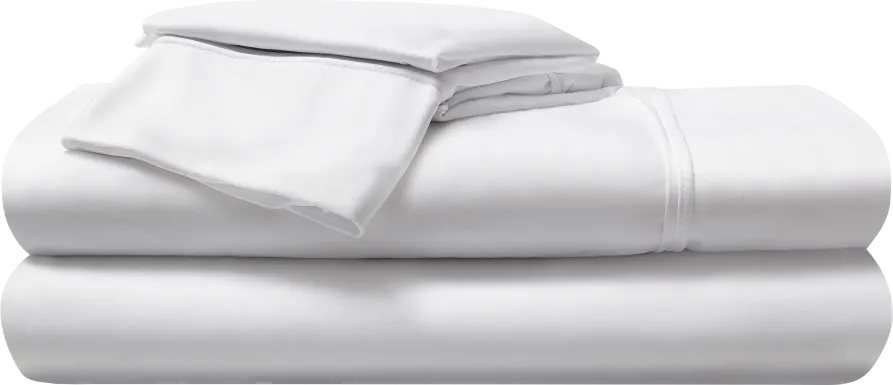 Bedgear Dri-Tec Bright White 4 Pc Queen Bed Sheet Set