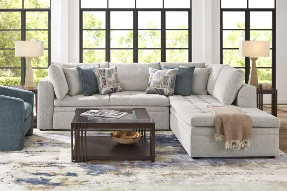 Sheridan Place Gray 2 Pc Sleeper Sectional