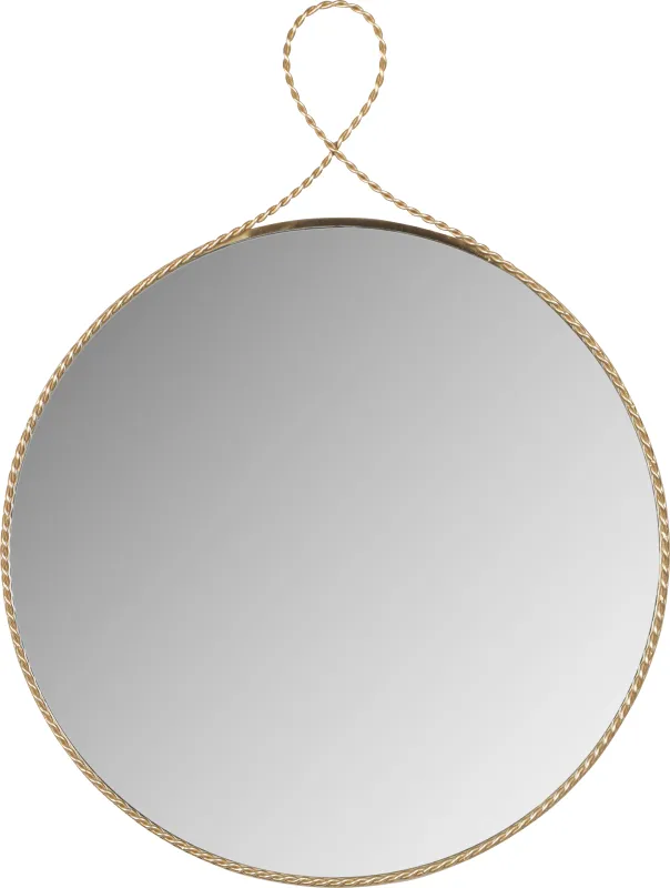 Lampasas Gold Round Mirror