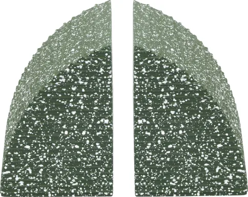 Poehnert Green Arc Bookends, Set of 2
