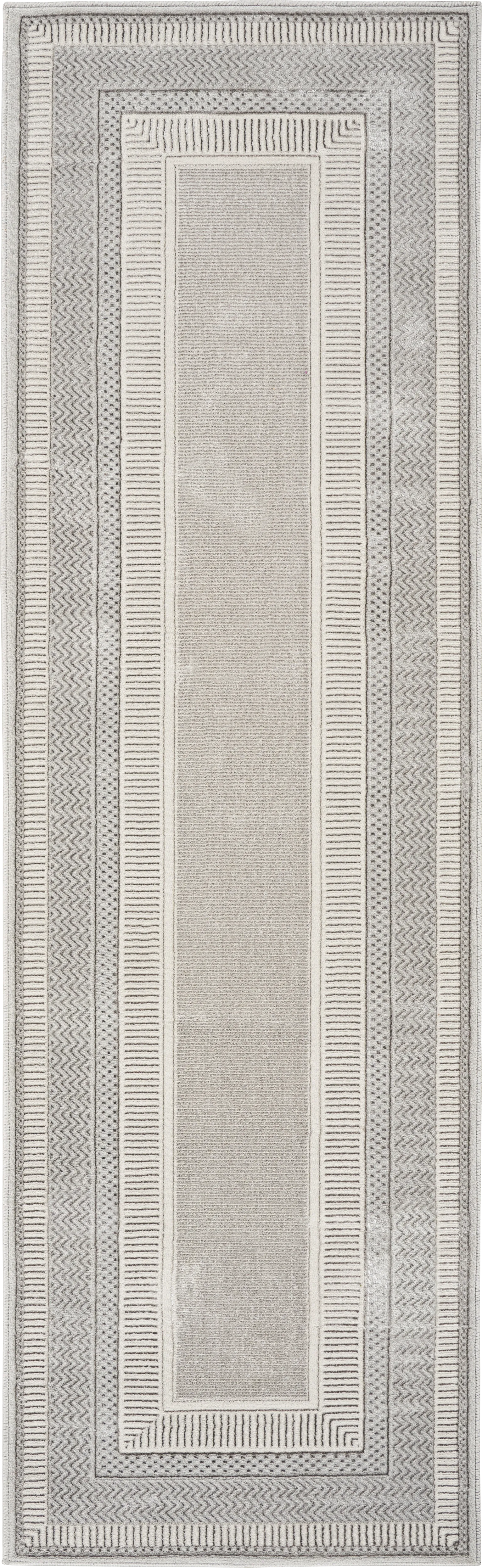 Anlyth Silver 2'3 x 7'6 Runner Rug - Thumbnail - Image 1