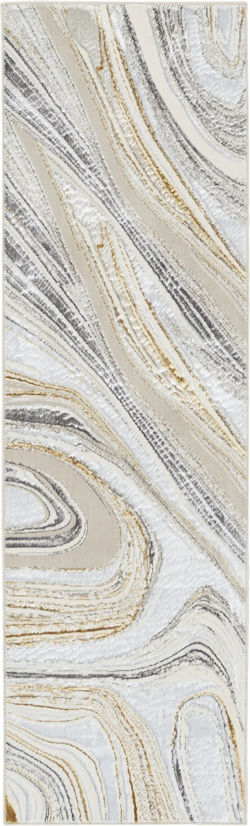 Shepdell Gray/Gold 2'3 x 7'6 Runner Rug - Image 1